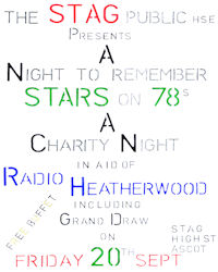 Charity night poster