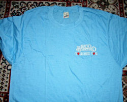 sky blue tee shirt