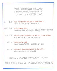 October Schedule