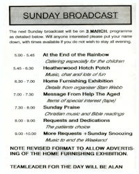 Program schedule